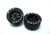 H&R Racing HR1109 Nascar BLACK Wheels, 27mm x 12mm Rubber Tires