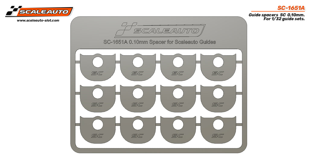 Scaleauto SC-1651A Guide Spacers, 0.10mm Thick