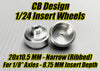 CB Design CBD1650 1:24 Narrow Insert 20 x 10.5mm Wheels, 1/8" Axle, Center Rib