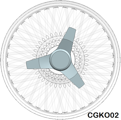 CGKO02 CG Slotcars 3-Spoke Knock-offs