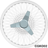 CGKO02 CG Slotcars 3-Spoke Knock-offs