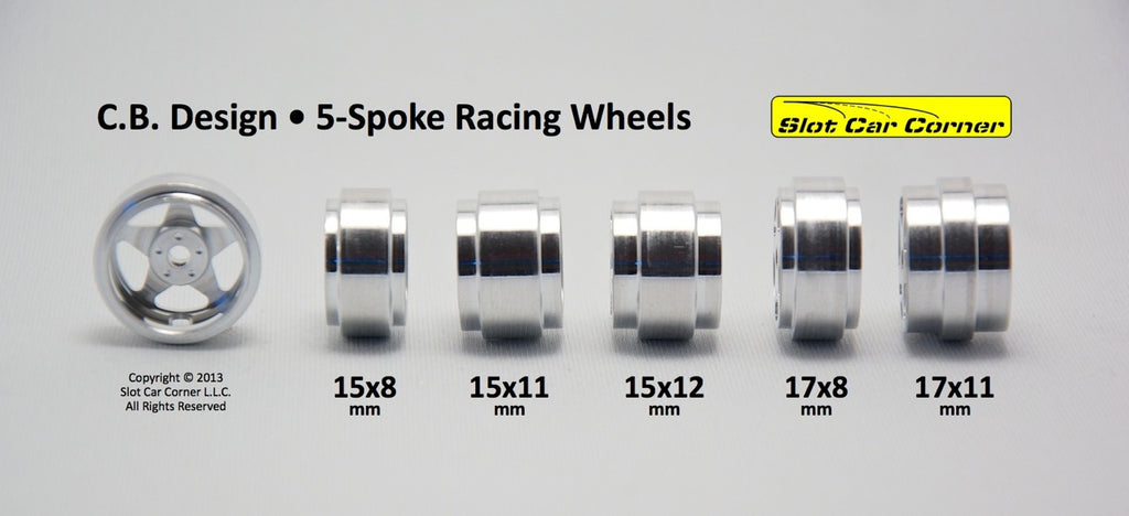 CBD0025 CB Design 5-Spoke Racing 15.8 x 12 Aluminum Wheels