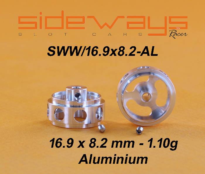 SWW/16.9X8.2AL Sideways 16.9 x 8.2mm Aluminum Wheels