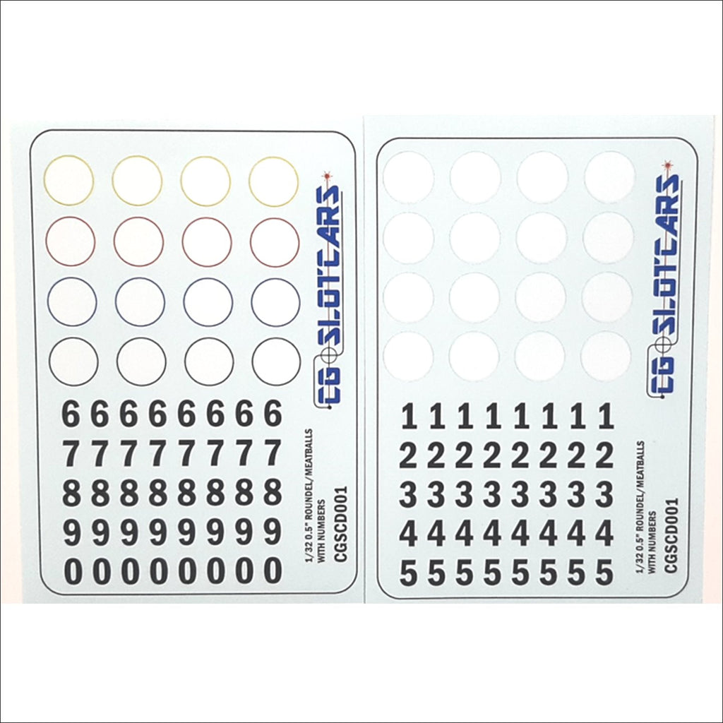 CG Slotcars Roundel / Meatball Decals