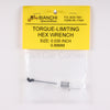 Bianchi Specialties Torque Limiting Hex Wrench, .89mm (.035")