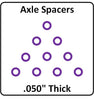 XS-05010-N SCC Axle Spacers 3/32" ID x .050" Thick, Purple