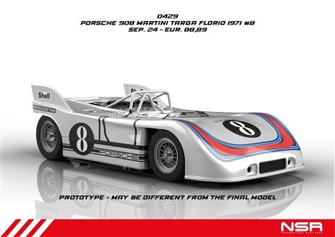 NSR 0429SW Porsche 908/3 Martini No. 8, Targa Florio 1971 (PREORDER)