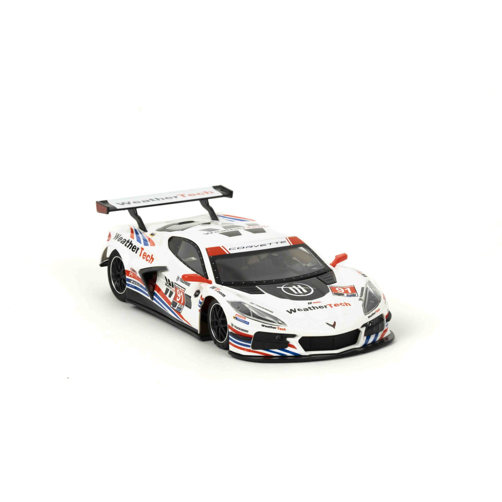 NSR Corvette C8R No. 91 in WeatherTech livery, front three-quarter view
