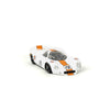 NSR 0656SW Ford P68 Alan Mann slot car, white Gulf No. 28 livery, front three-quarter view