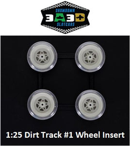 3A3D 3DP 1:25 Wheel Inserts, Dirt Track #1