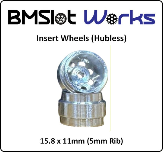 BMSlot Works BMS5150 Insert 15.8 x 11mm Aluminum Wheels, NARROW Rib
