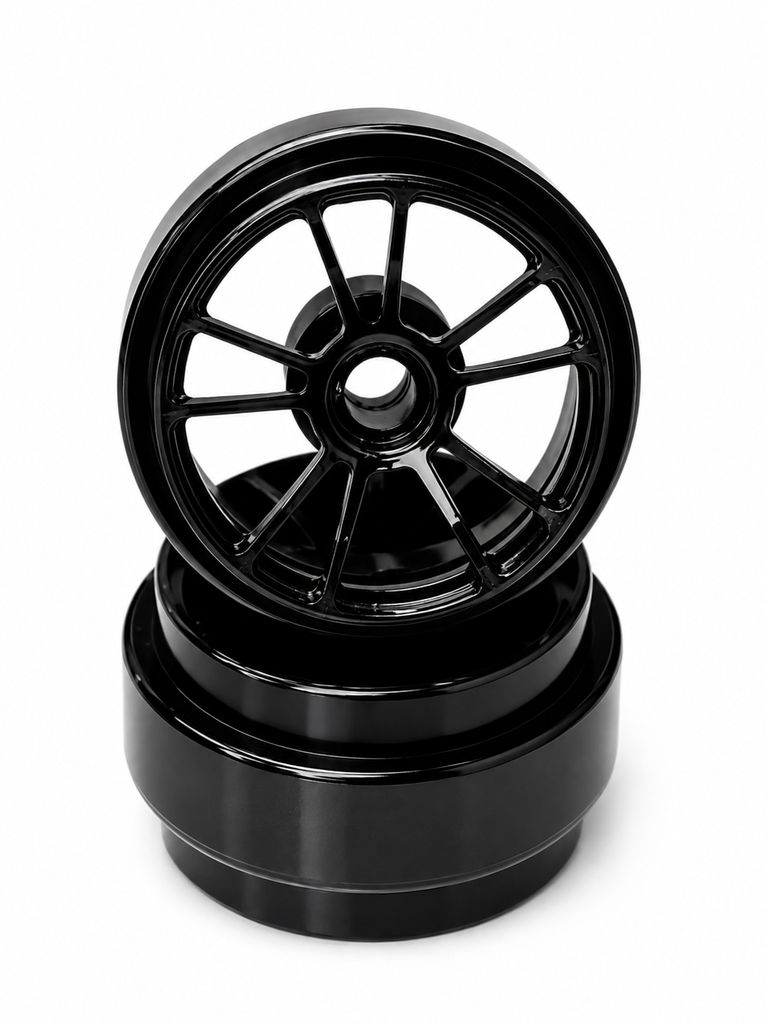 BMSlot Works BMS4100 BLACK Hyper Wheels 17.8 x 8.5mm Aluminum Wheels