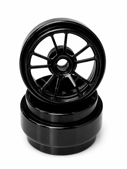 BMSlot Works BMS4100 BLACK Hyper Wheels 17.8 x 8.5mm Aluminum Wheels