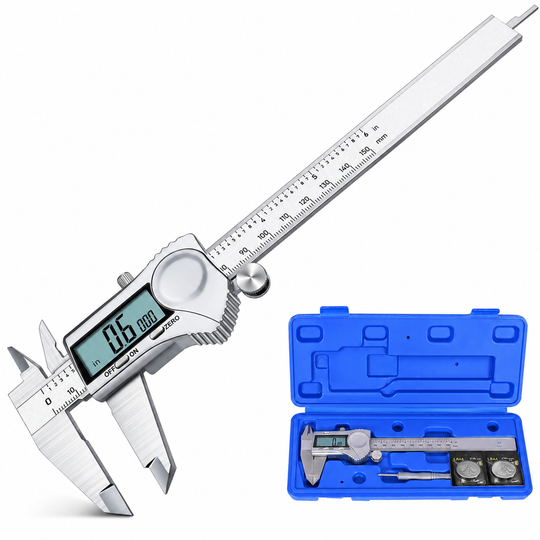 Digital Caliper, 6 Inch (150mm), Inch/Metric/Fraction
