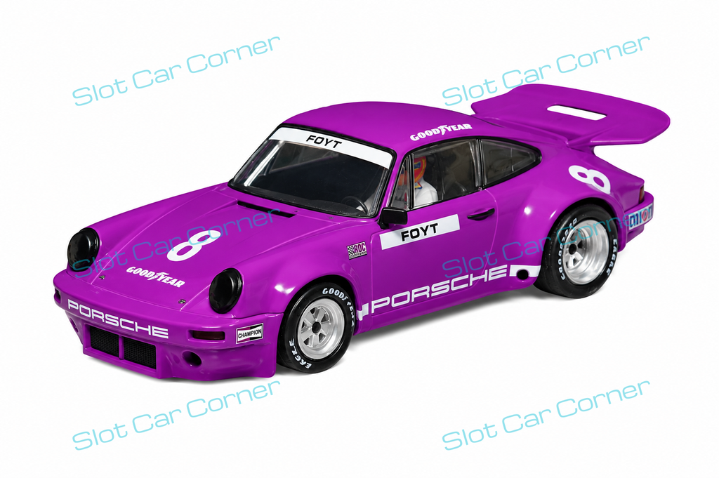 Scaleauto SC-6395R Porsche 911 RS Foyt No. 8, '73 IROC Riverside (Pre-order)