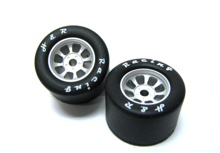 H&R Racing HR1108 Nascar 27 x 18mm  Rear Wheels / Silicone Tires