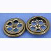 Mid-America 2740B BLACK Gambo Front Wheels w/Tires, .800"