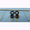 Mid-America 736B Wheelie Bar Kit, BLACK Wheels