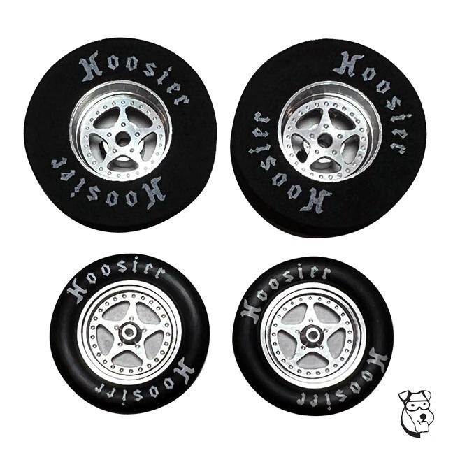 Mid-America MID 1766 Super Star .980" Fronts and 1-3/16" dia. x .300" Wide Rears, SILVER Set