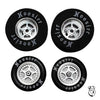 Mid-America MID 1766 Super Star .980" Fronts and 1-3/16" dia. x .300" Wide Rears, SILVER Set