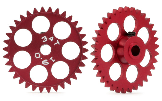MRSLOTCAR MR6334 19mm Ergal Sidewinder Gear, 34T