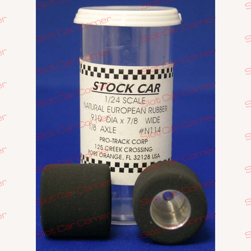 Pro-Track N114 1/8" x 7/8" x .910" Stock Car Rear, Natural Rubber, Standard 1/2" Hub