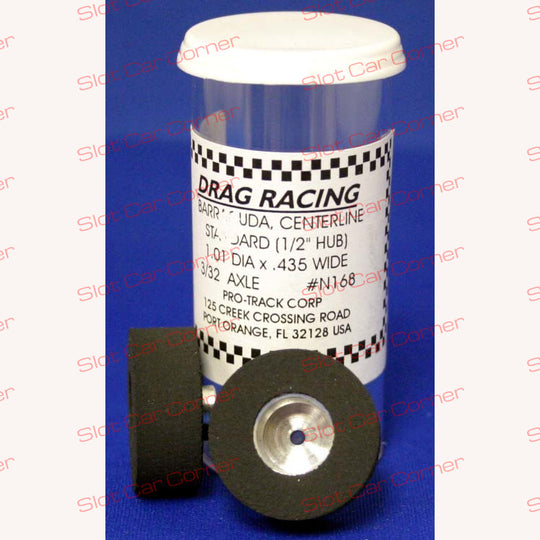 Pro-Track N168 3/32" x 1.01" x .435" Drag Rear Tire, Natural Rubber, 1/2" Hub