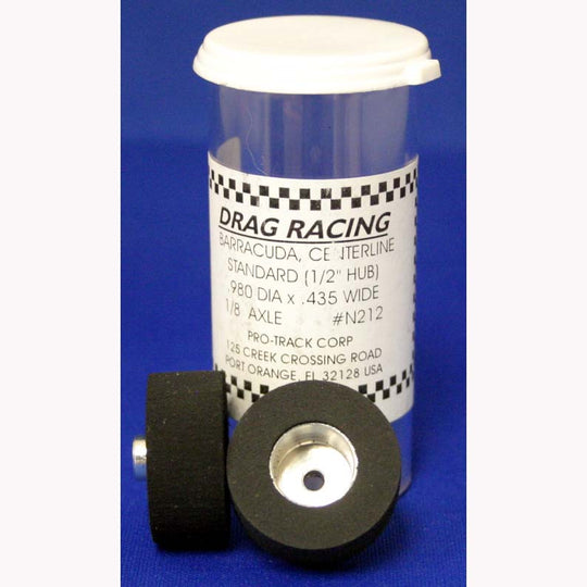 Pro-Track N212 1/8" x .980" x .435 Drag Tire, Natural Rubber, Standard 1/2" Hub