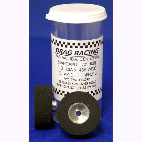 Pro-Track N213 1/8" x 1.01" x .435 Drag Tire, Natural Rubber, Standard 1/2" Hub