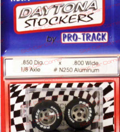 Pro-Track N250 Aluminum 1/8 x .850 x .800 Natural Rubber Rear Tires