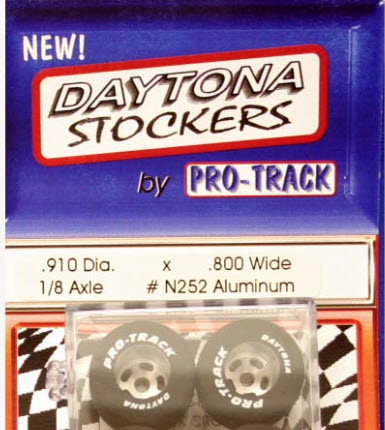 Pro-Track N252 Aluminum 1/8 x .910 x .800 Natural Rubber Rear Tires