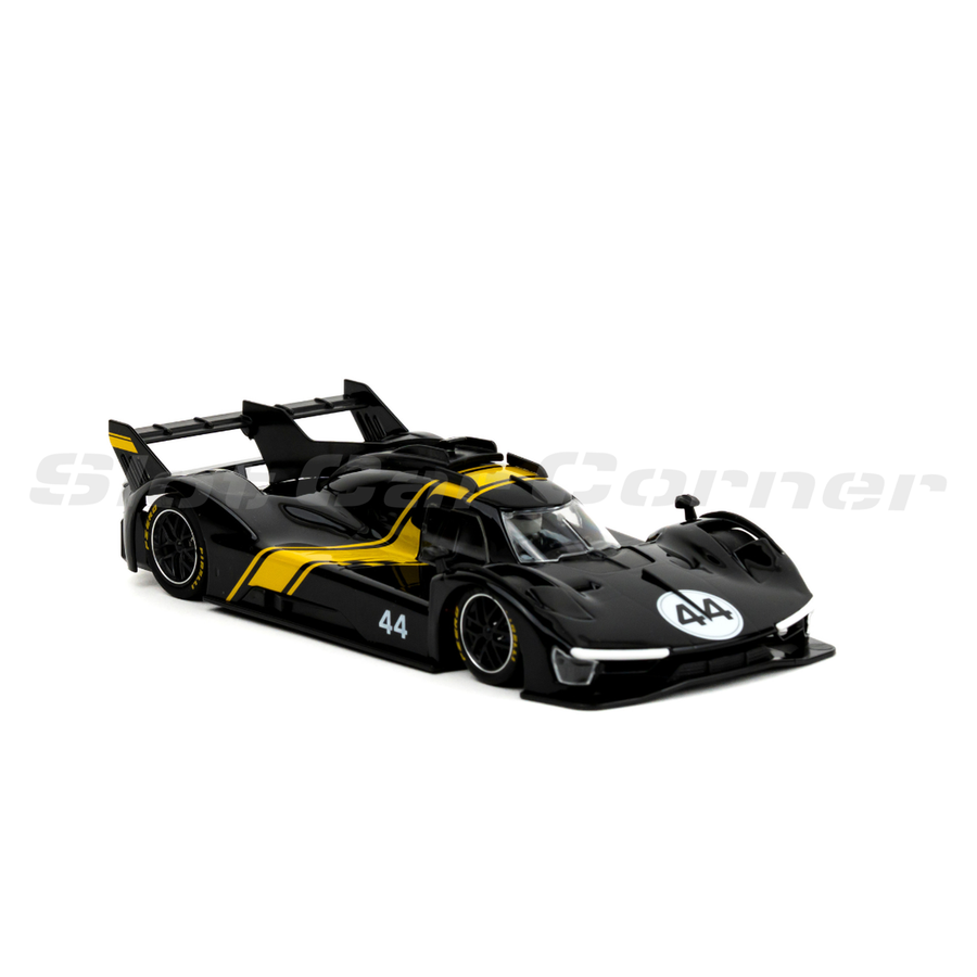 NSR Hypercar black and yellow No. 44 fantasy livery, front three-quarter view