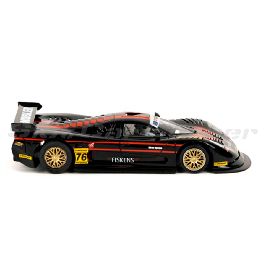 NSR 0635 Mosler MT900R black and red No. 76 Brands Hatch 2010 slot car, side view