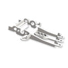 NSR 1330 Hypercar 1.0mm Offset Sidewinder Motor Mount, Hard (White)
