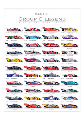 Slot.It PGRC-2s SIGNED Group C poster (2011 - 2017) - LIMITED EDITION