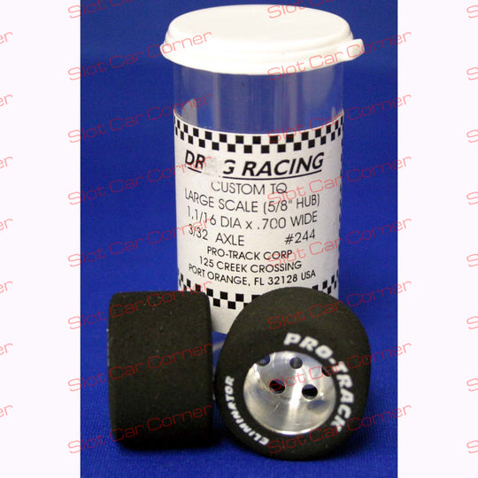 Pro-Track 244 ALUMINUM 3/32" x 1-1/16" x .700" 5/8" TQ Drilled Hub Drag Tires