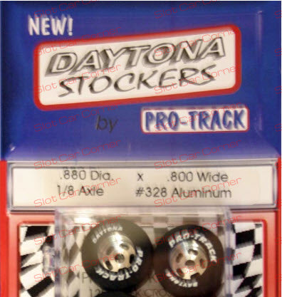 Pro-Track 328 Aluminum 1/8 x .880 x .800 Standard Rubber Rear Tires