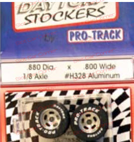 Pro-Track H328 Aluminum 1/8 x .880 x .800 Hard Rubber Rear Tires