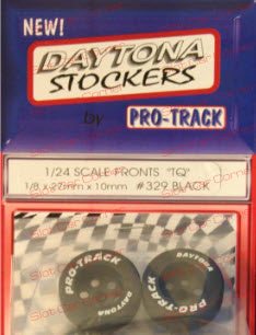 Pro-Track 329 BLACK Daytona Stockers 1/8'' x 27mm x 10mm Wheels, Black