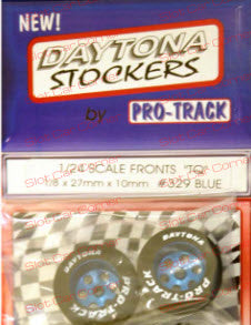 Pro-Track 329 BLUE Daytona Stockers 1/8'' x 27mm x 10mm Wheels, Blue