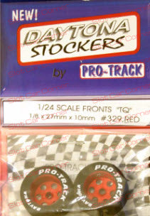 Pro-Track 329 RED Daytona Stockers 1/8'' x 27mm x 10mm Wheels, Red