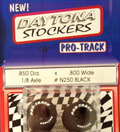 Pro-Track N250 Black 1/8 x .850 x .800 Natural Rubber Rear Tires