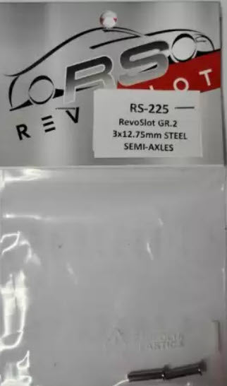 RevoSlot RS-225 Gr. 2 Semi-Front Axles, 3mm x 12.75mm