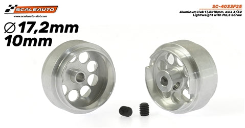 Scaleauto SC-4033F25 Aluminum 17.2 x 10mm Lightweight Wheels