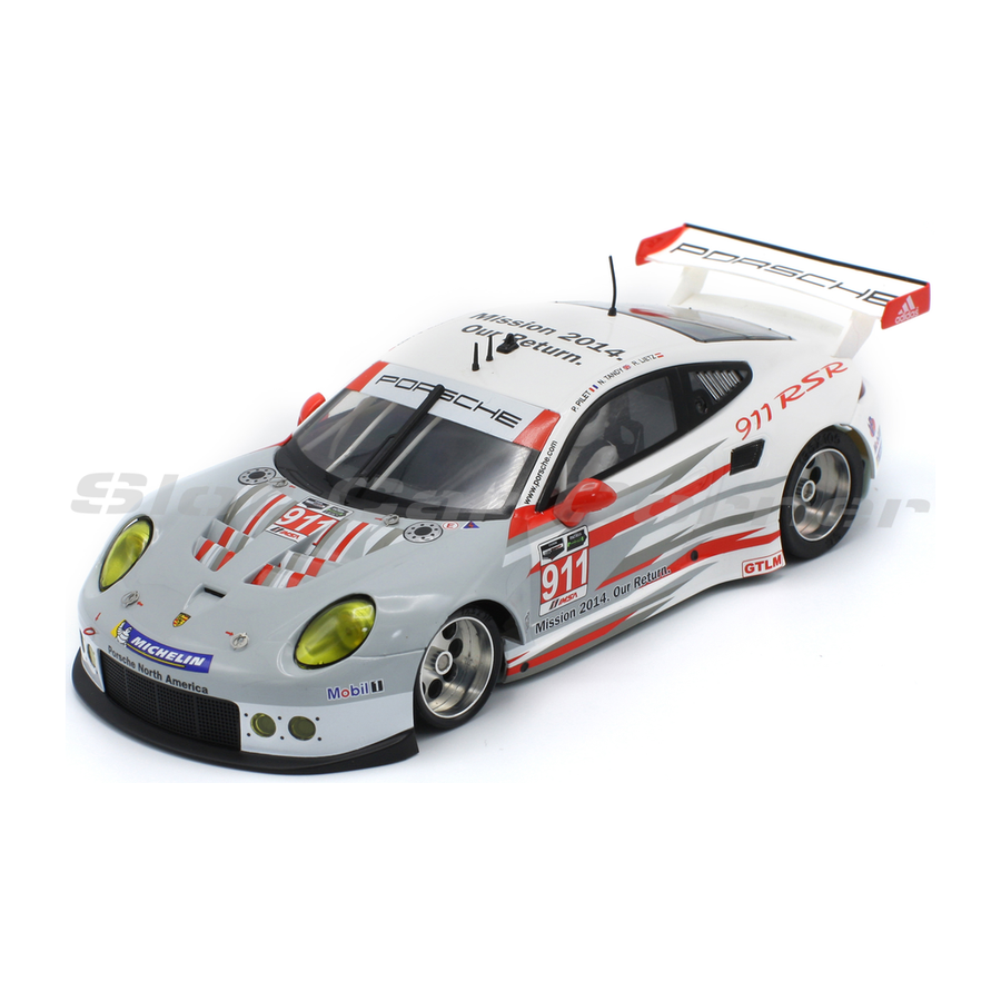 Scaleauto SC-6139RS RS slot car, Porsche 991 RSR GT3 No. 911, front three-quarter view