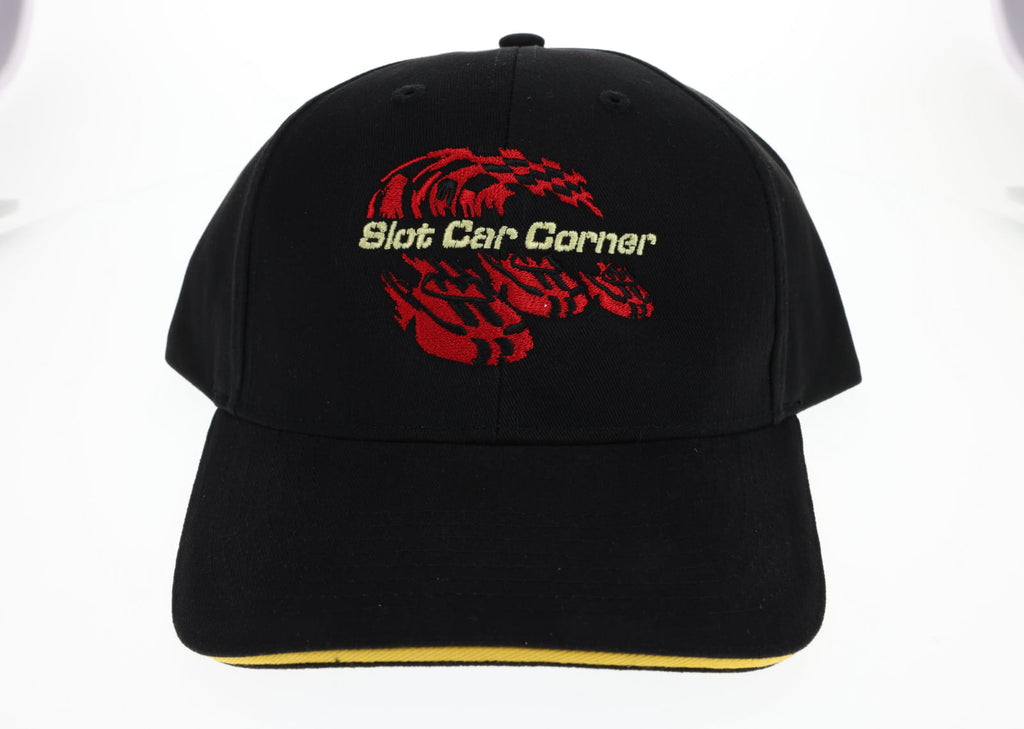 Slot Car Corner Hat, Red/Yellow Logo