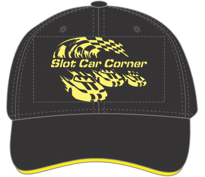 Slot Car Corner Hat, Yellow Logo