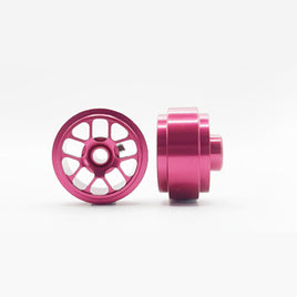 Staffs Pink Hyper 3/32" Aluminum Wheels, Front & Rear Set