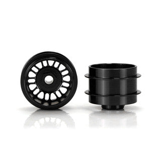 Staffs 110 15.8 x 10mm BBS Deep Dish Aluminum Wheels, Black