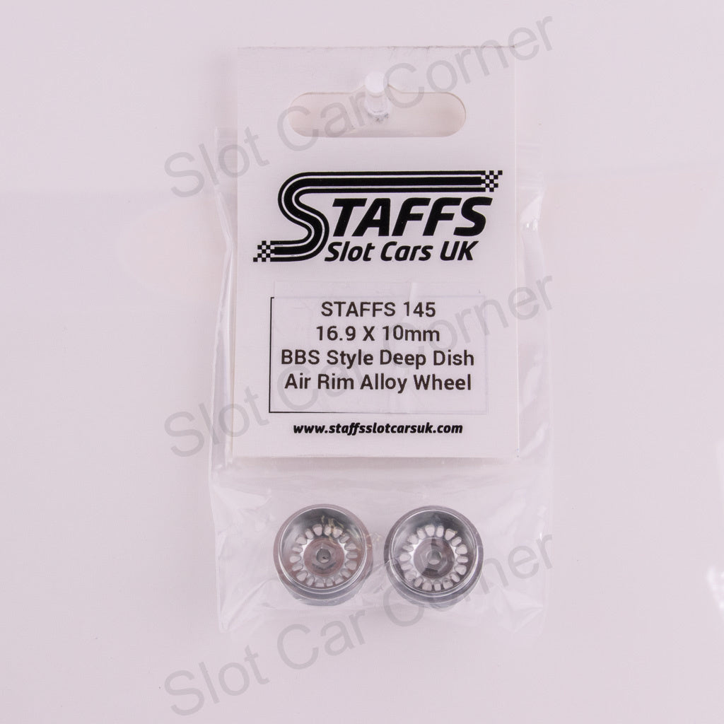 Staffs 145 16.9 x 10mm BBS Deep Dish Aluminum Wheels, Silver
